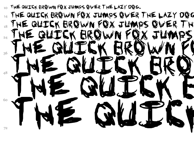 Knives and Pens font waterfall